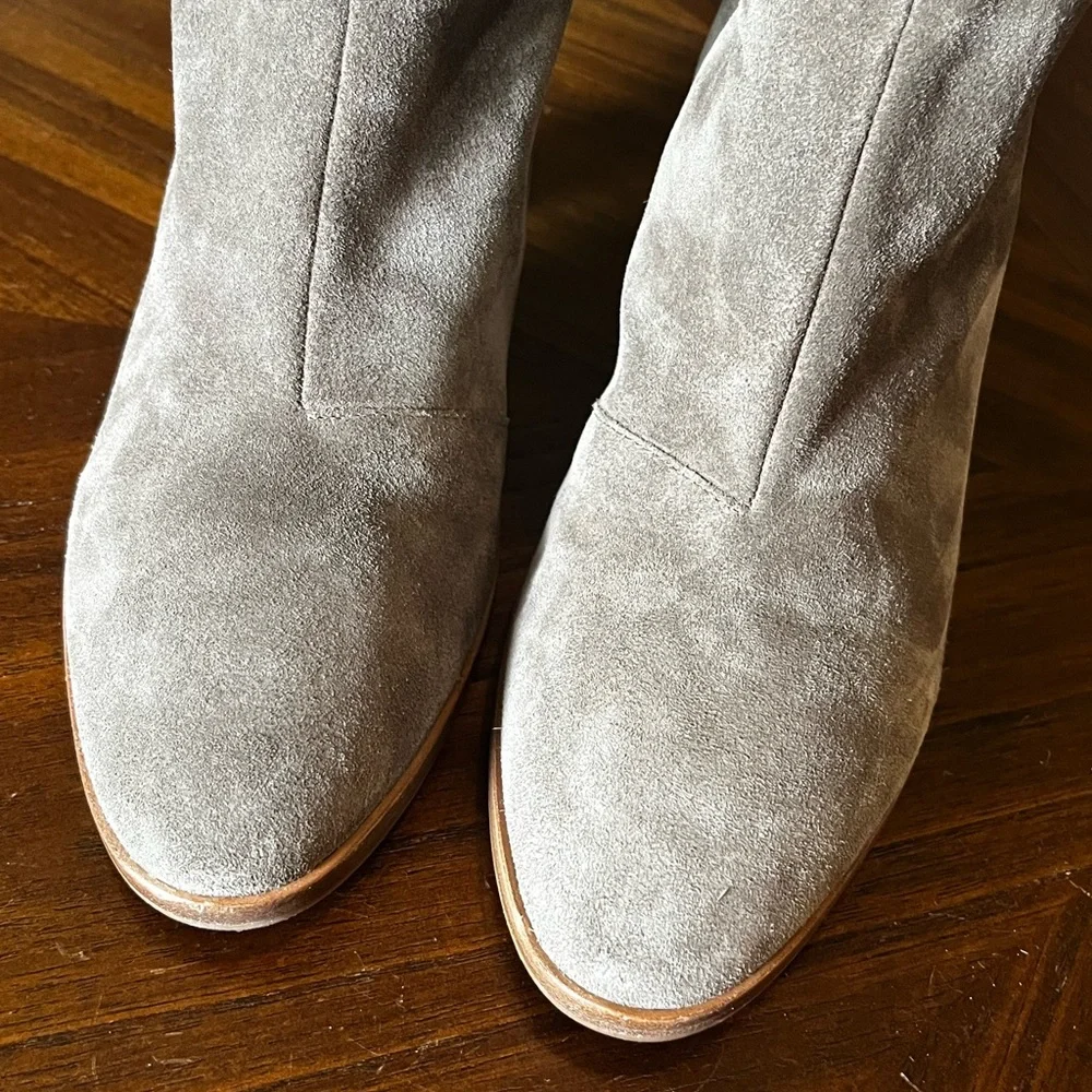 VINCE Casper Leather Knee High Pull-On Boots in Flint Gray Women’s Size 7.5 - Picture 6 of 15